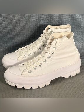 Converse Chuck Taylor All Star Lugged Hi White Sneakers Women’s Size 8.5